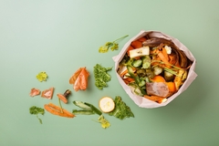 Image garbage bag with fruit and vegetable waste