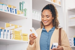 Image Woman choosing supplement for depression