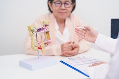 Elderly lady at the doctor