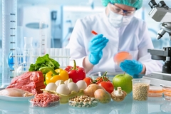 Image Food scientist analyzing food samples
