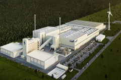 Aerial view of a factory