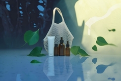 Image biodegradable cosmetics and cotton bag
