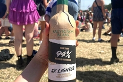 Image A hand holding a bottle