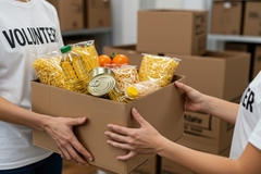 Image Volunteers supplying food aid