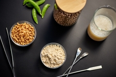 Image various plant protein powders in bowls