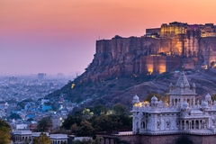 city in India by night