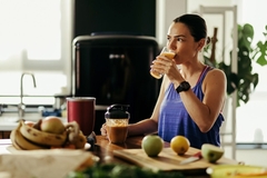 Image Woman drinking juice.