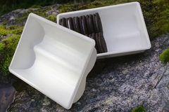 Image A white container with cookies in it