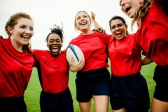 Image girls playing rugby