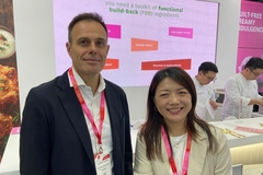 Image Mandy Zhang, marketing director and regional category leader APAC, and Jacques Guglielmi, vice president and general manager for texture and health solutions APAC, at Ingredion.