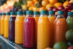 Image Fresh juices and smothies.