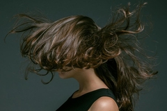 woman flipping her hair