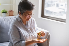 Image Woman taking a supplement