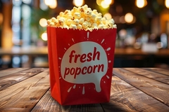 Image Popcorn in paper box.