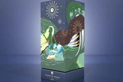 Image luxary packaging design on purple background