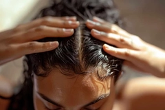 Image woman taking care of her scalp