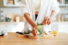 Healthy beverage at home.
