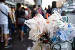 Image plastic packaging waste