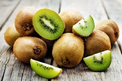 Image bunch of kiwifruits on wood