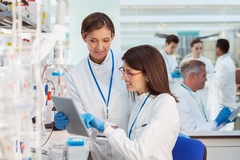 Researchers in a laboratory