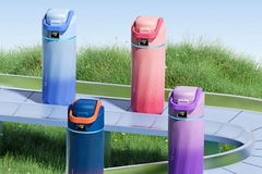 Image Four water bottles.