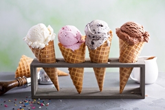 Ice cream cones.