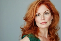 middle aged woman with ginger hair