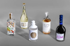 Image A group of bottles of alcohol