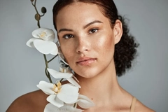 Image woman with orchid flower