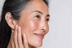 mature woman with healthy looking skin