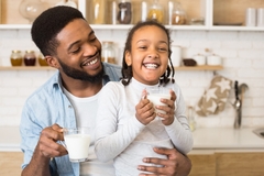 Family enjoying plant-based alternative.