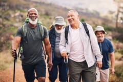 Men walking outside