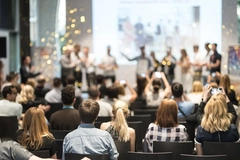 people at an award ceremony
