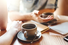 People drinking coffee