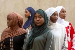 Image group of women wearing hijabs