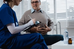 Elderly man with Alzheimer's disease