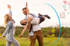 family with virtual barrier as virus protection