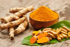 Image Raw turmeric and powder
