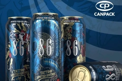 Image A group of cans with designs on them