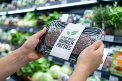 Image Plant-based burger patty.