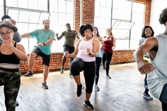 People exercising