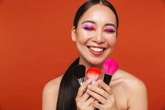 Image Colorful make up on Asian woman.