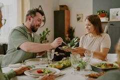 People eating whole foods