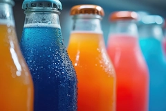 Image Vibrant colors in beverages.