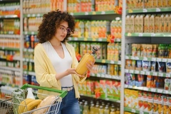 Image Woman shopping for juice