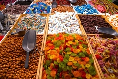 Image fruit jellies in local market
