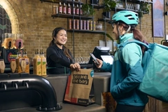 Image delivery driver picking up food