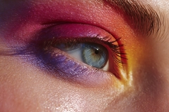 Image Make up trends, eye shadow shimmer.