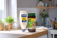 Hellmann's mayonnaise and Knorr chicken boullion.
