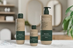 Image mocha bottle range in bathroom
